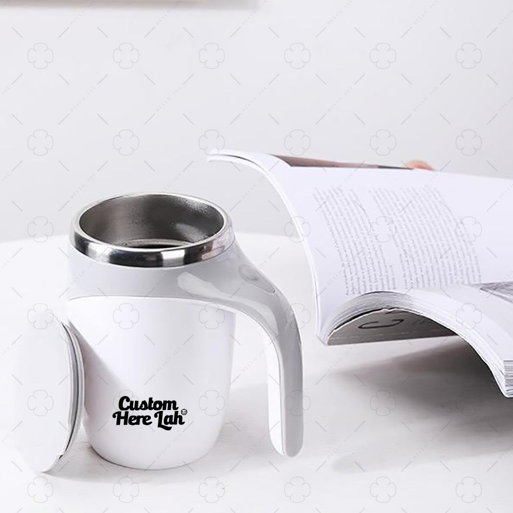 Self-Stirring Coffee Mug With Handle