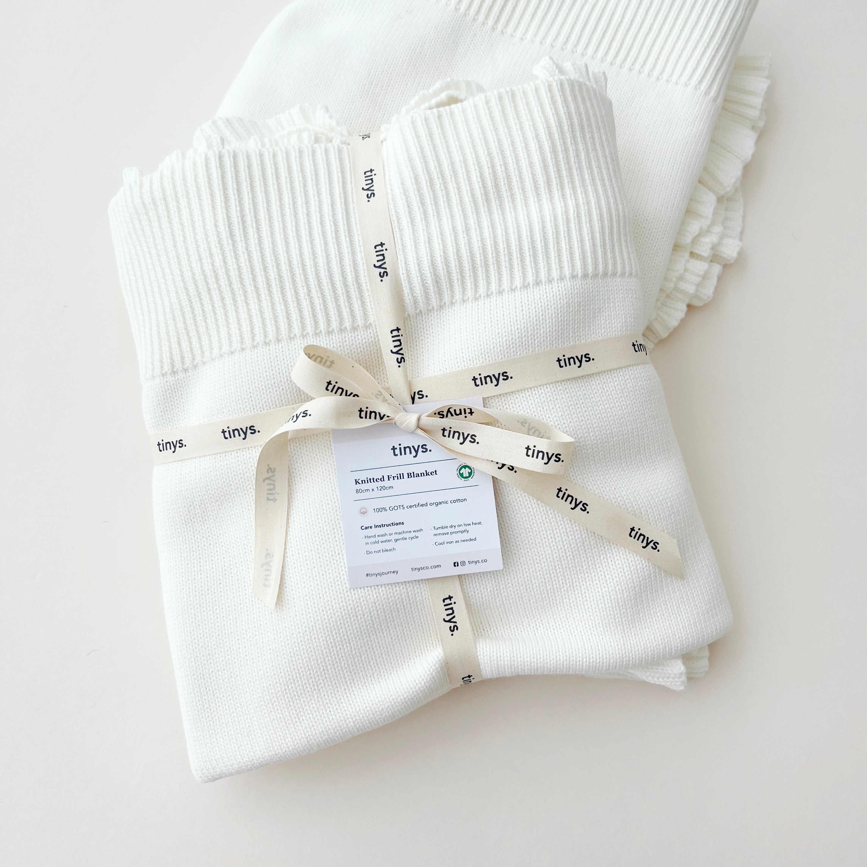 tinys. Frill Blanket with Bird Nest Gift Set [Organic Cotton]