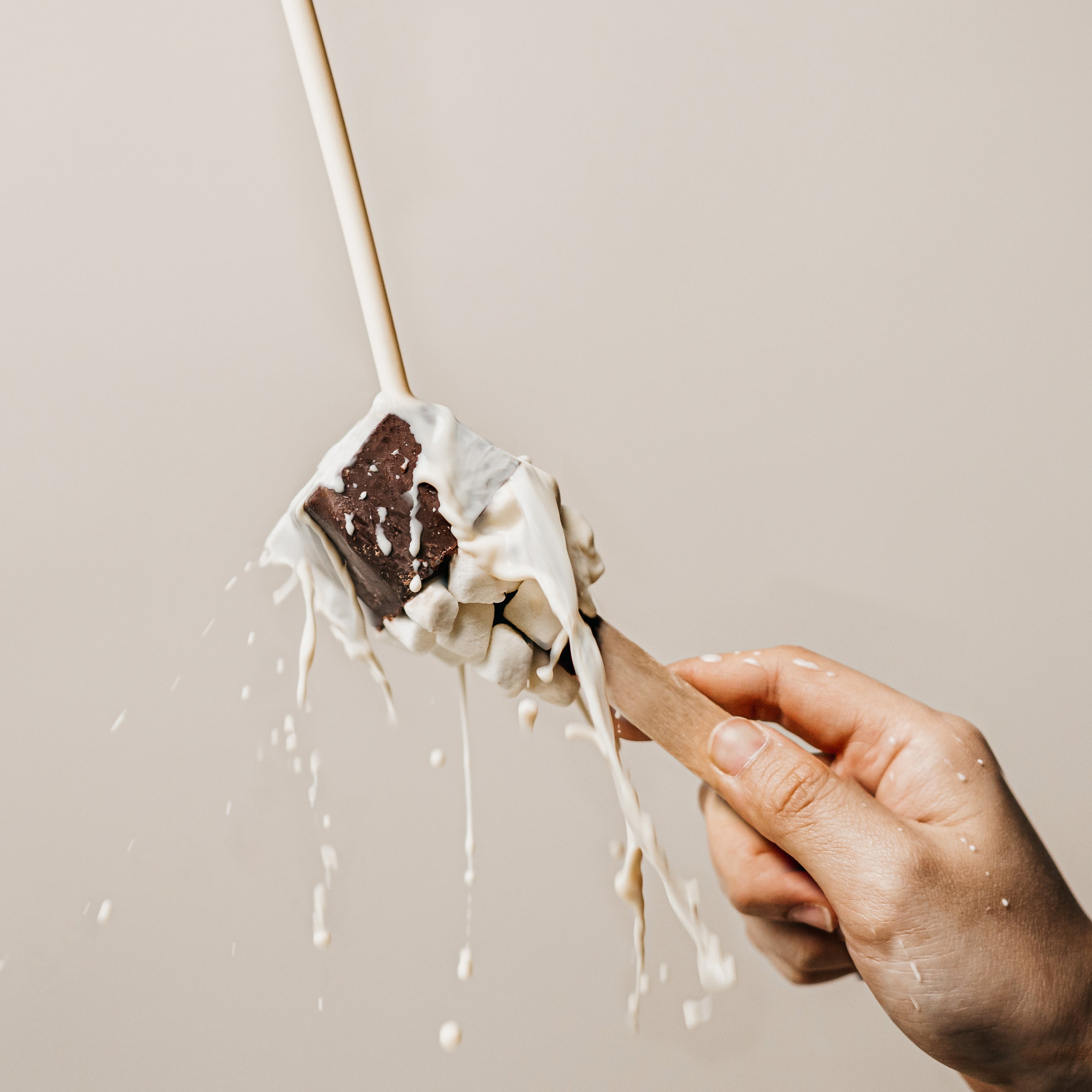 Chocolate Spoons with Mini Marshmallows