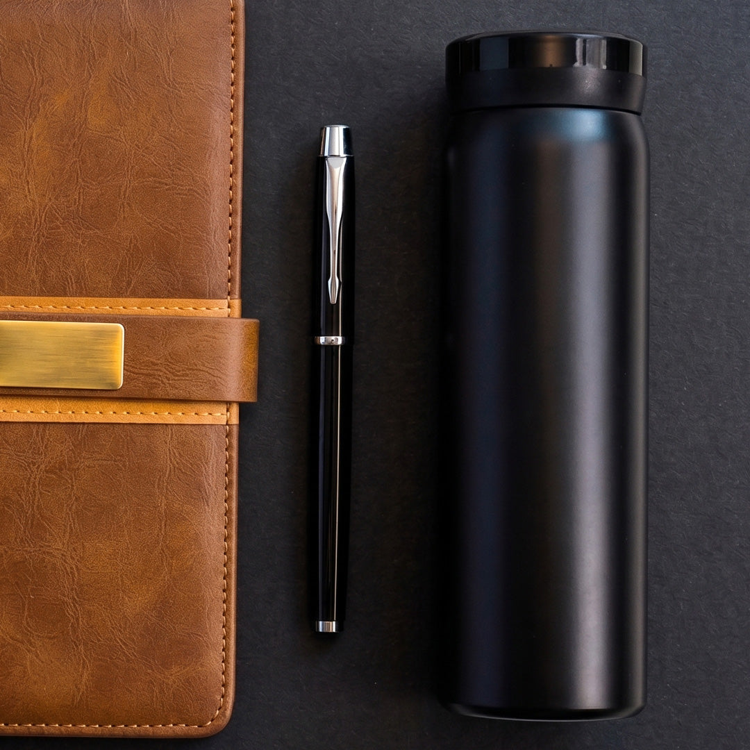 Executive Notebook & Flask Set