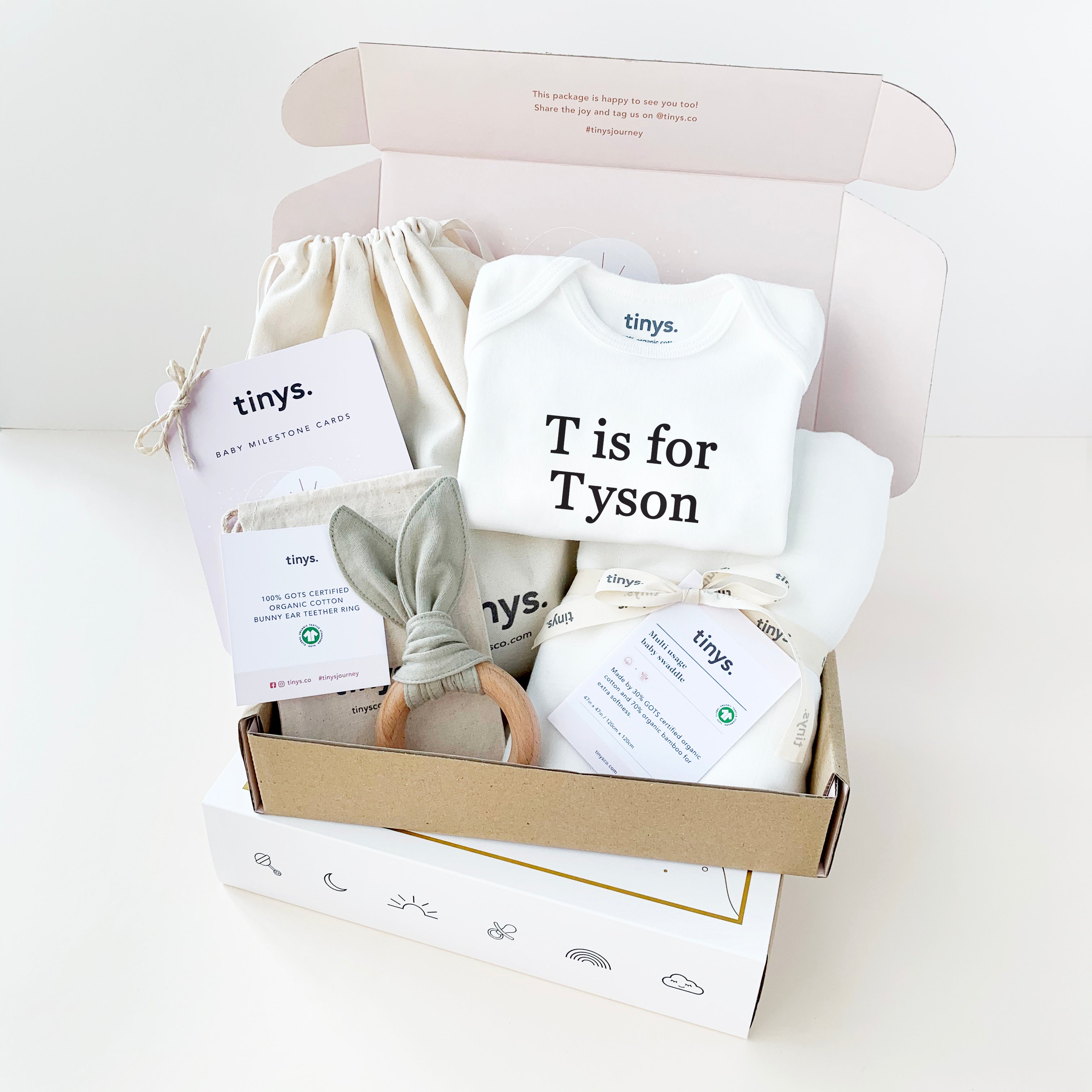 tinys. Signature Baby Gift Set (Organic Cotton)