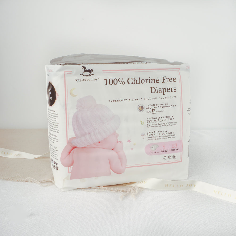 Applecrumby Chlorine Free Premium Baby Tape Diaper – S 23