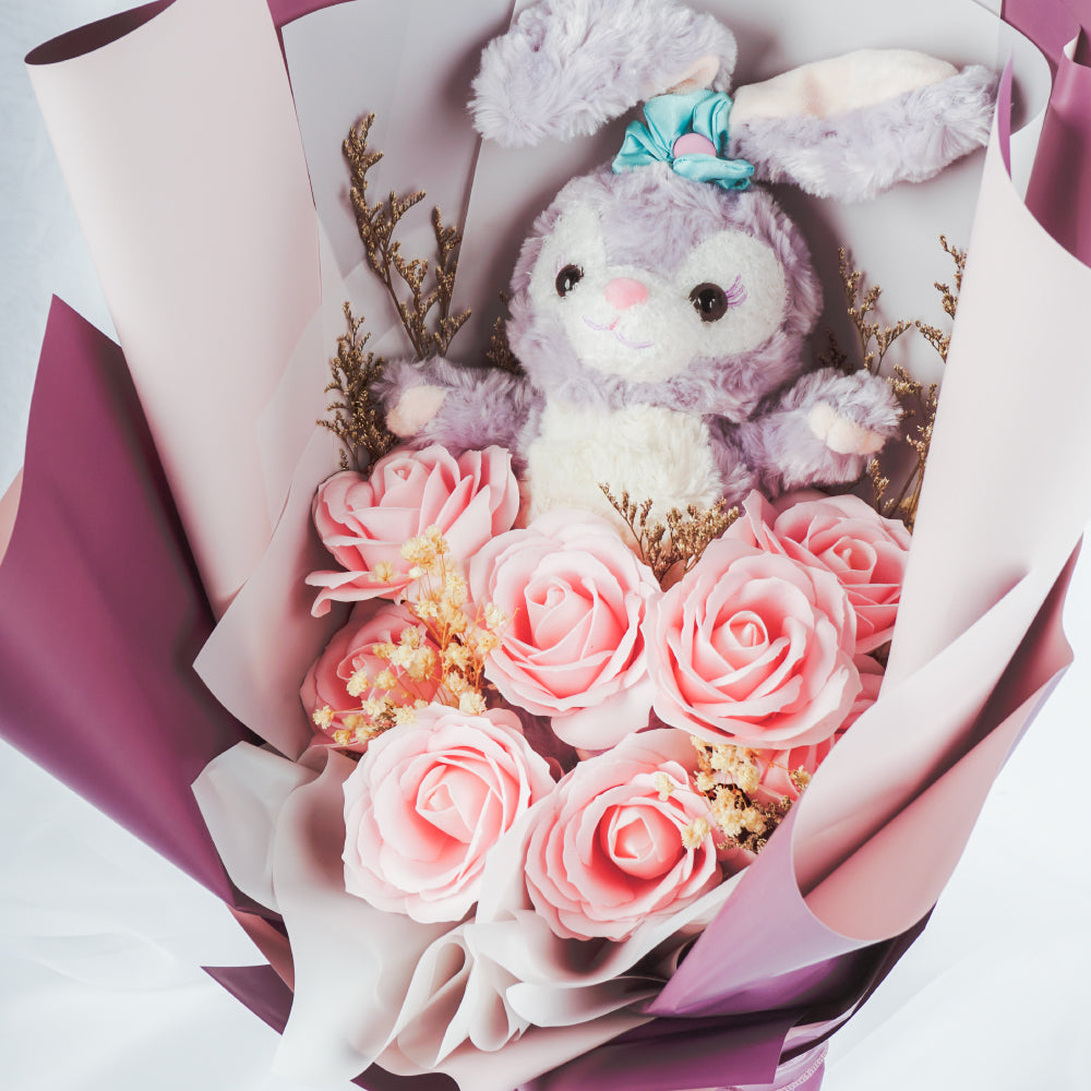 Bunny Rose Bouquet (Soap Flower)